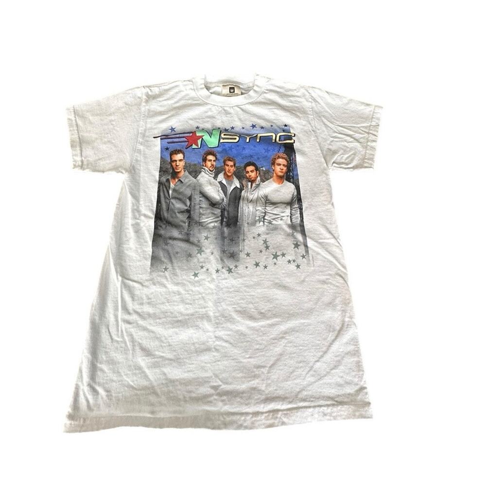 Vintage NSYNC White Y2K Winterland Boy Band Concert T Shirt Size Small